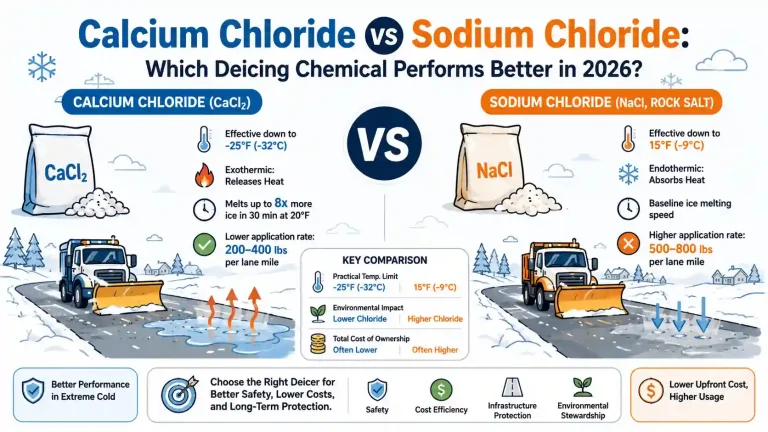 Calcium Chloride vs Sodium Chloride Which Deicing Chemical Performs Better in 2026