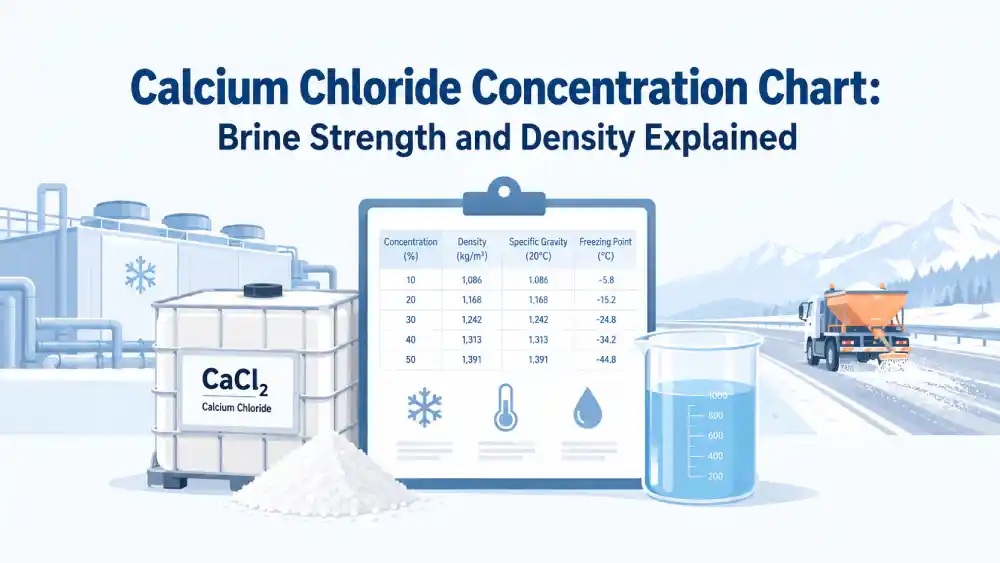 Calcium Chloride Concentration Chart Brine Strength and Density Explained